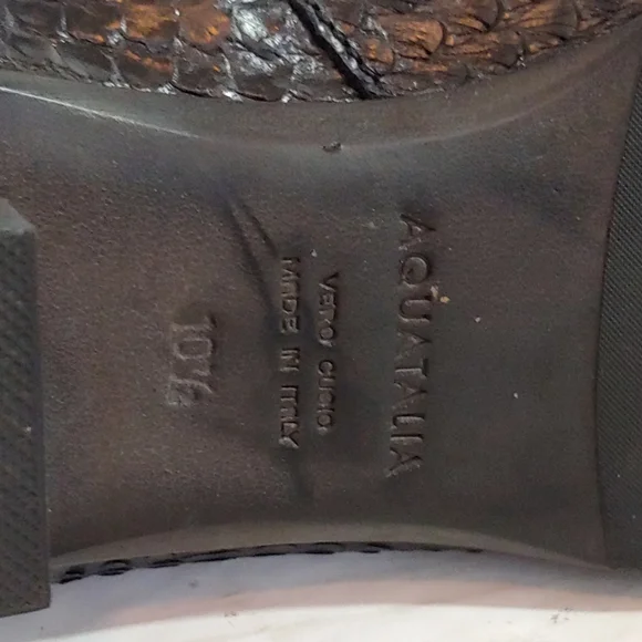 Aquatalia Black Snakeskin Ankle Boots - Picture 12 of 12